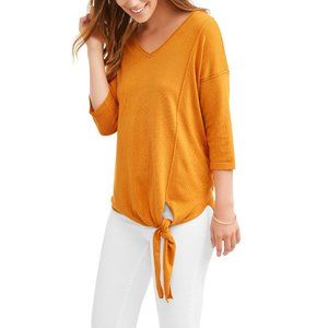 NWT Time and Tru Women's V-Neck Side Tie Sweater